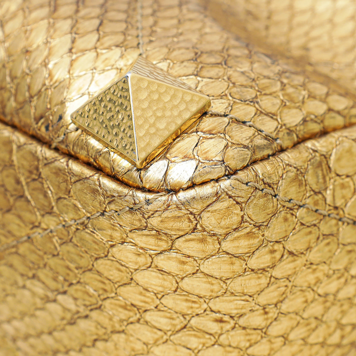 Valentino Metallic Gold Roman Stud The Shoulder Bag Large