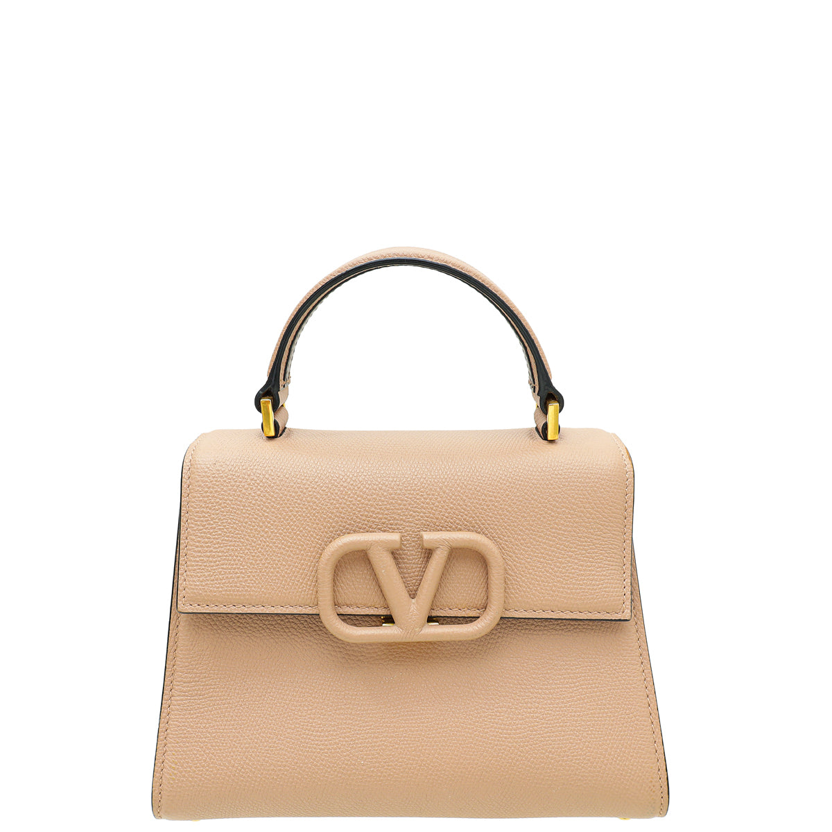 Valentino Rose Canelle Vsling Grainy Small Handbag-Valentino-THE CLOSET