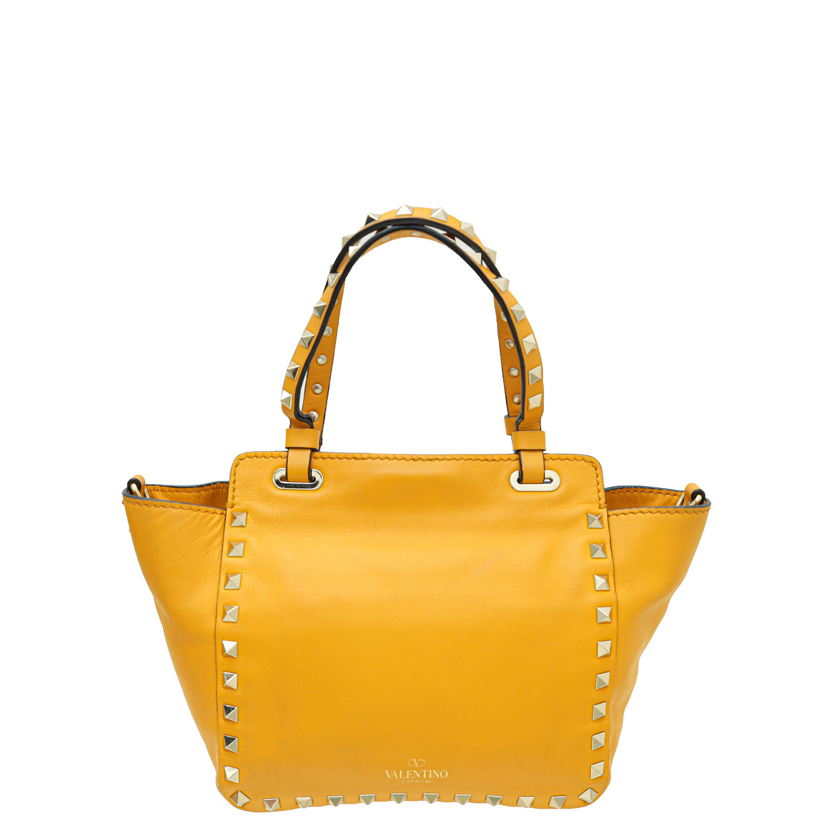 Valentino Yellow Vitello Rockstud Mini Bag-Valentino-THE CLOSET