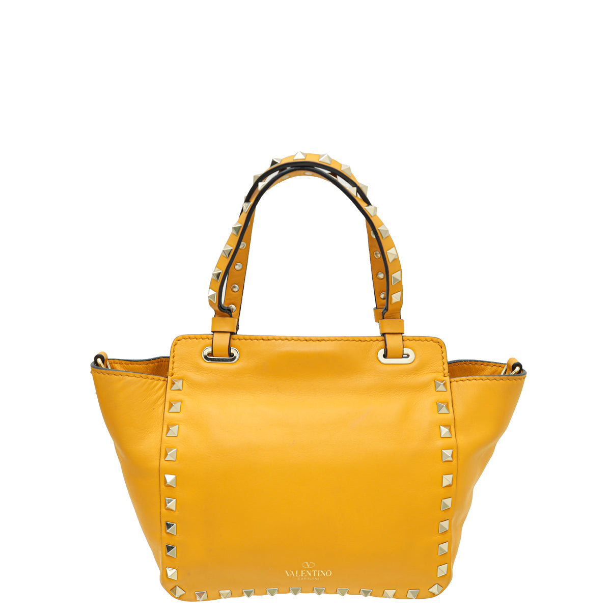 Valentino Yellow Vitello Rockstud Mini Bag