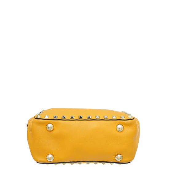 Valentino Yellow Vitello Rockstud Mini Bag