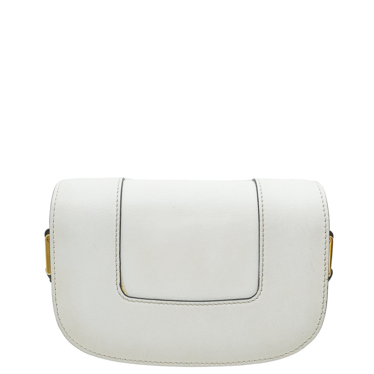 Valentino White Vlogo Supervee Flap Small Shoulder Bag-Valentino-THE CLOSET