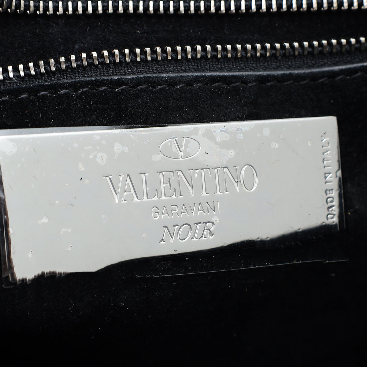 Valentino Metallic Black Glam Lock Rockstud Small Bag