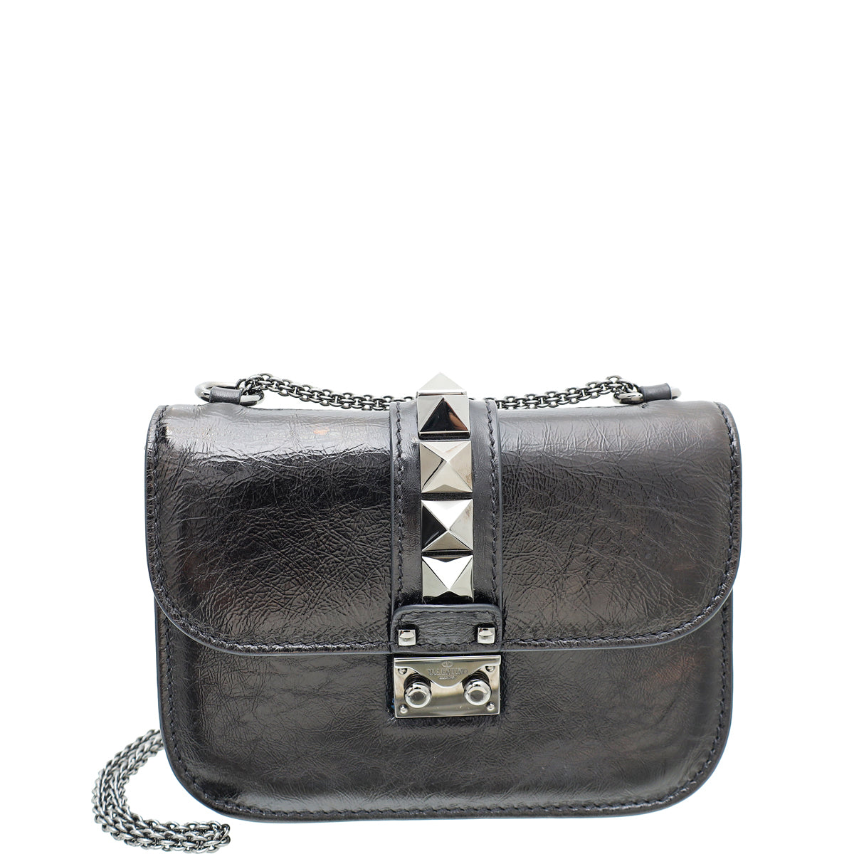 Valentino Rockstud Glam Lock Small Star Embellished Shoulder Bag