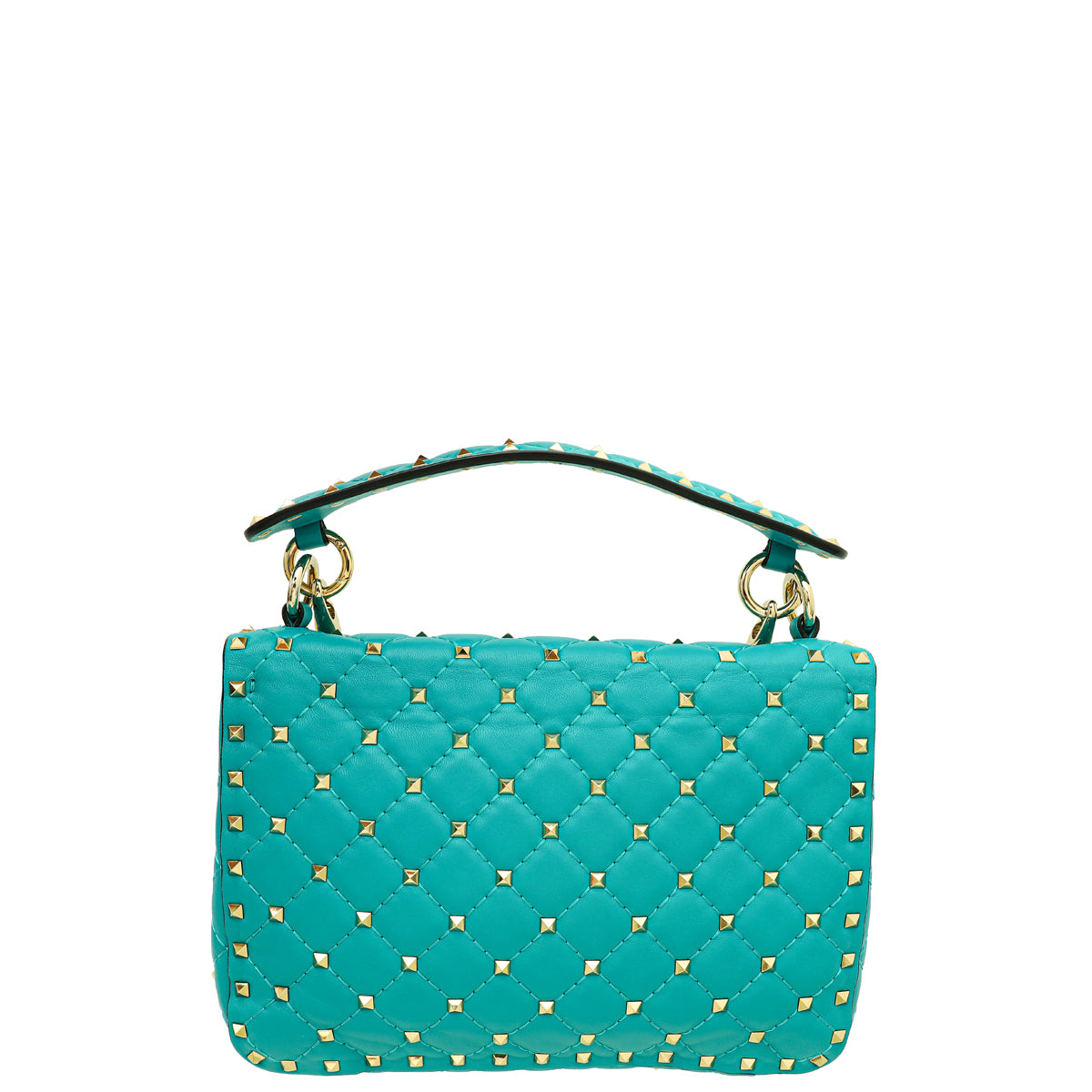 Valentino Turquoise Spike Rockstud Small Shoulder Bag