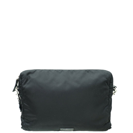 Valentino Black Nylon VLTN Rockstud Messenger Bag