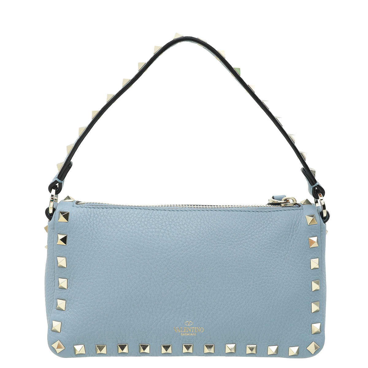 Valentino Porcelain Blue Rockstud Convertible Small Crossbody Bag