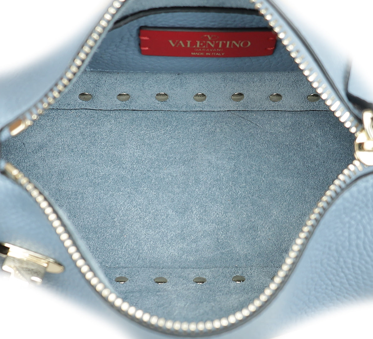 Valentino Porcelain Blue Rockstud Convertible Small Crossbody Bag