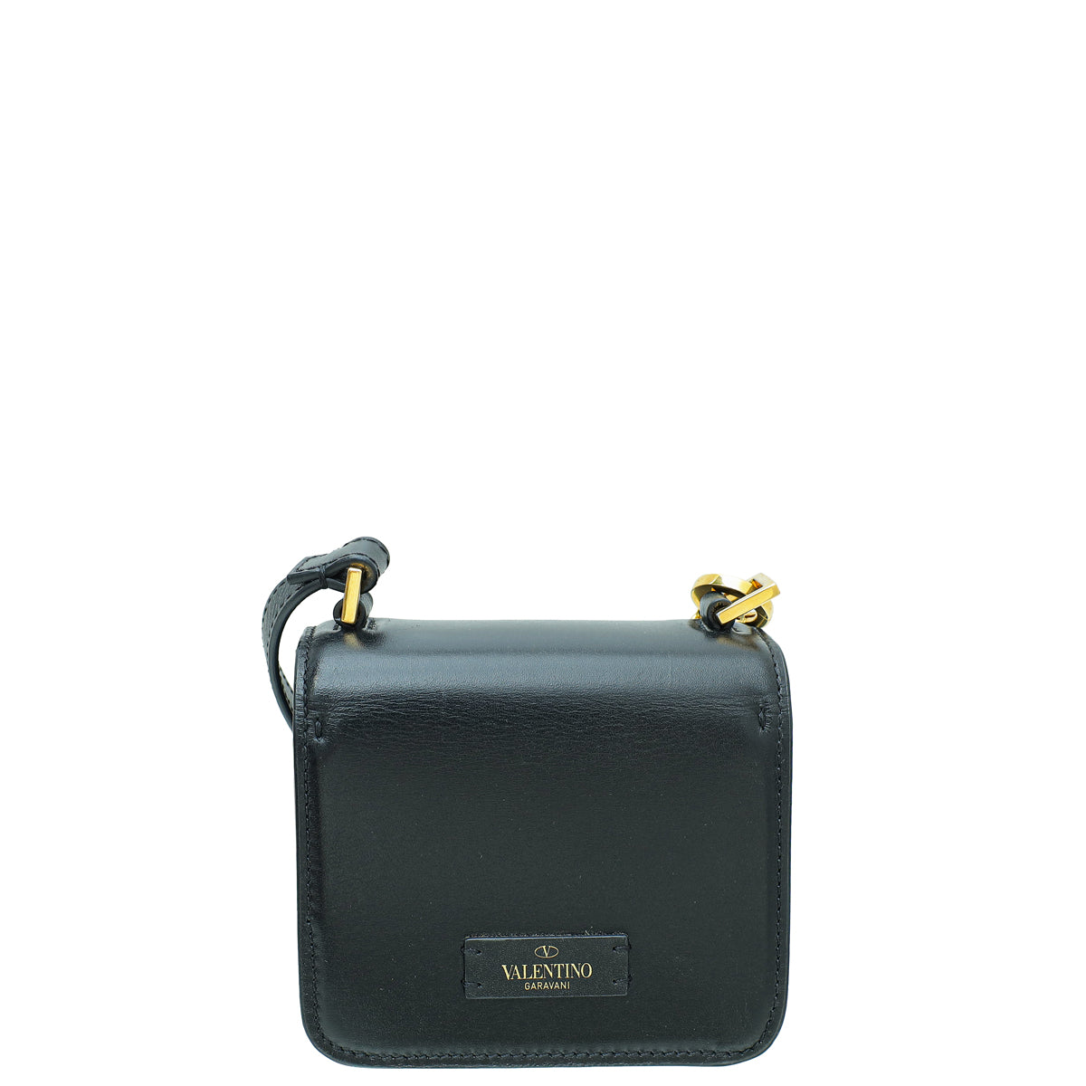 Valentino Black Vlogo Micro Flap Crossbody Bag-Valentino-THE CLOSET