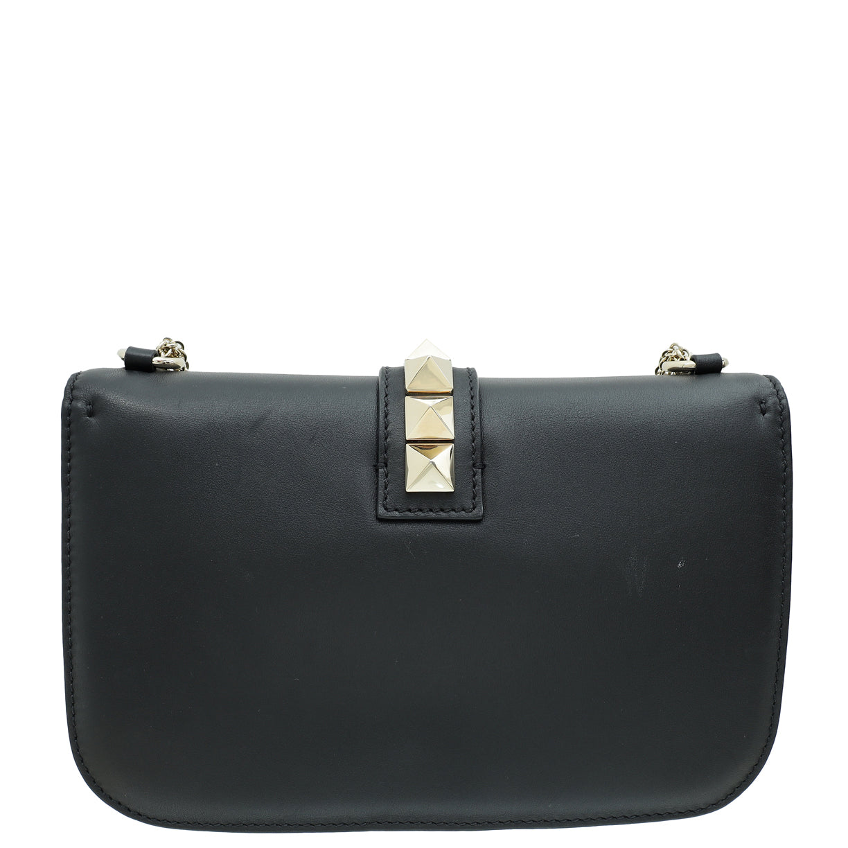 Valentino Black Glam Lock Medium Flap Bag-Valentino-THE CLOSET