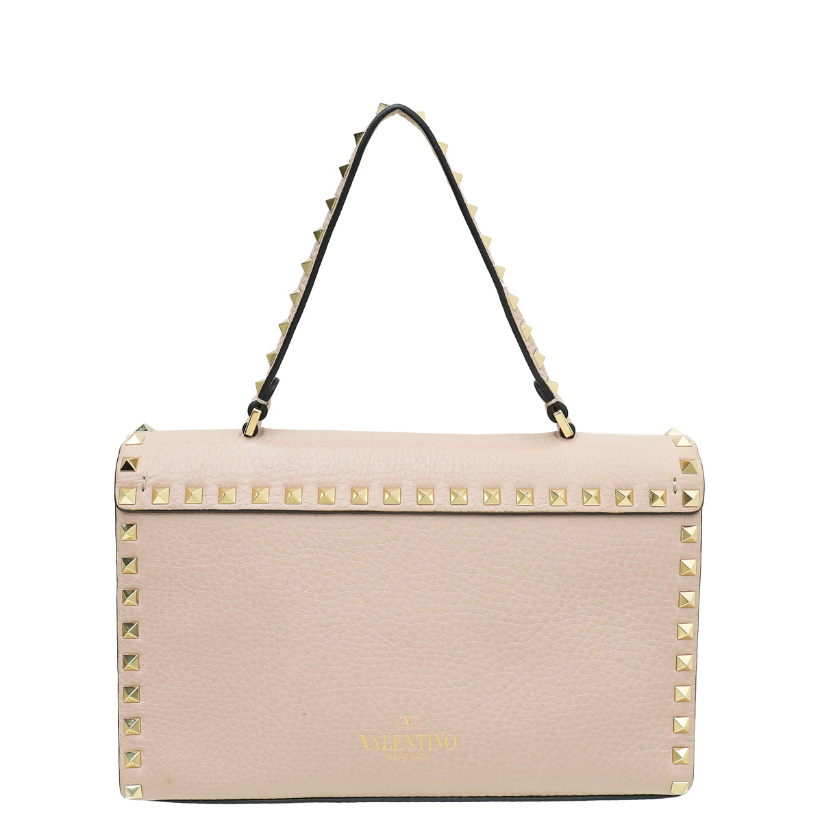 Valentino Poudre Rockstud Top Handle Bag-Valentino-THE CLOSET