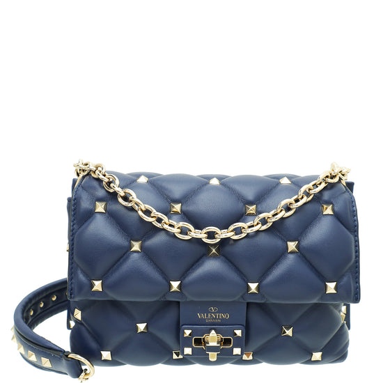 Valentino Navy Blue Candystud Crossbody Small Bag