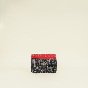 Valentino Black x Undercover Embroidered Rockstud Spike Shoulder Bag