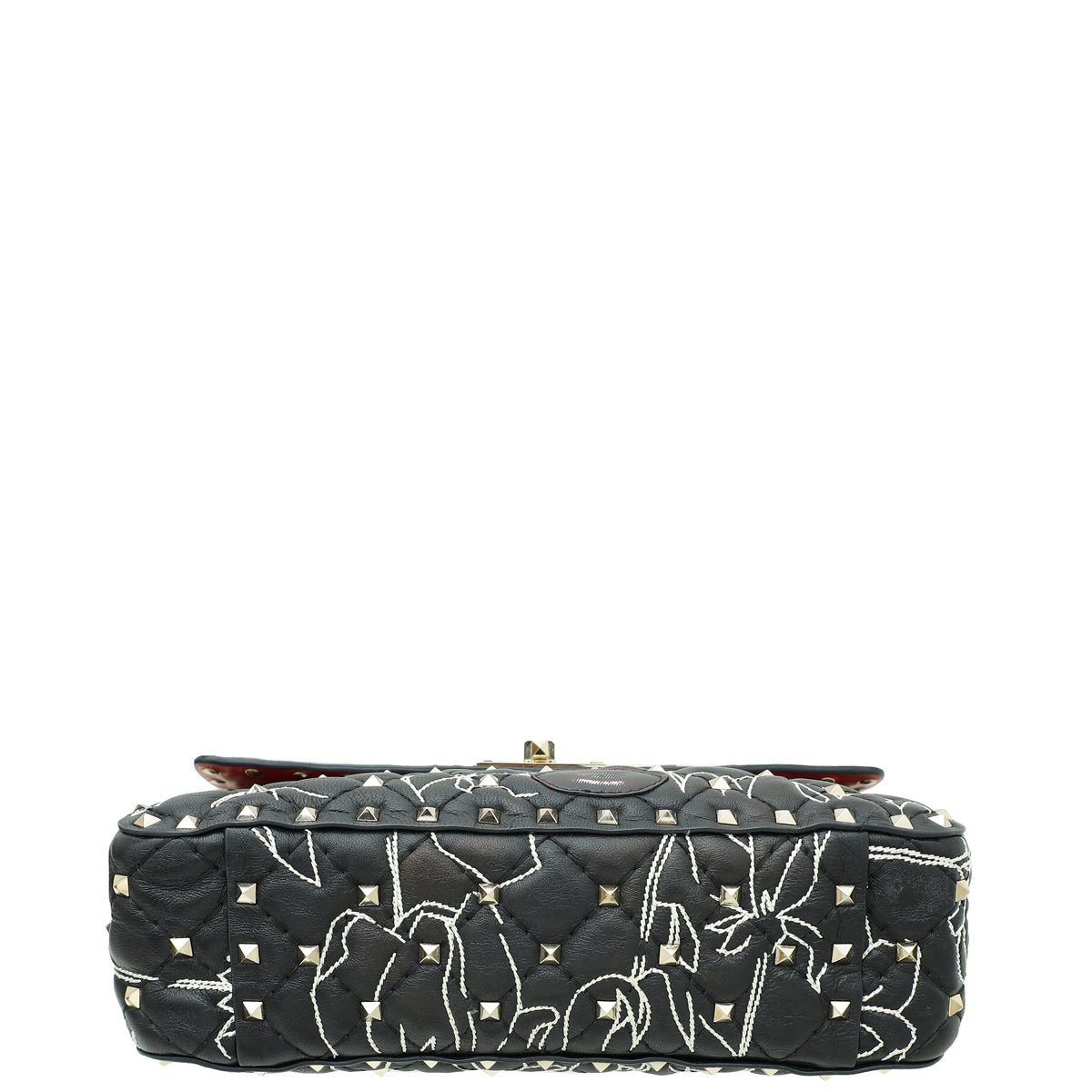 Valentino Black X Undercover Spike Rockstuds Embroidered Small Shoulder Bag