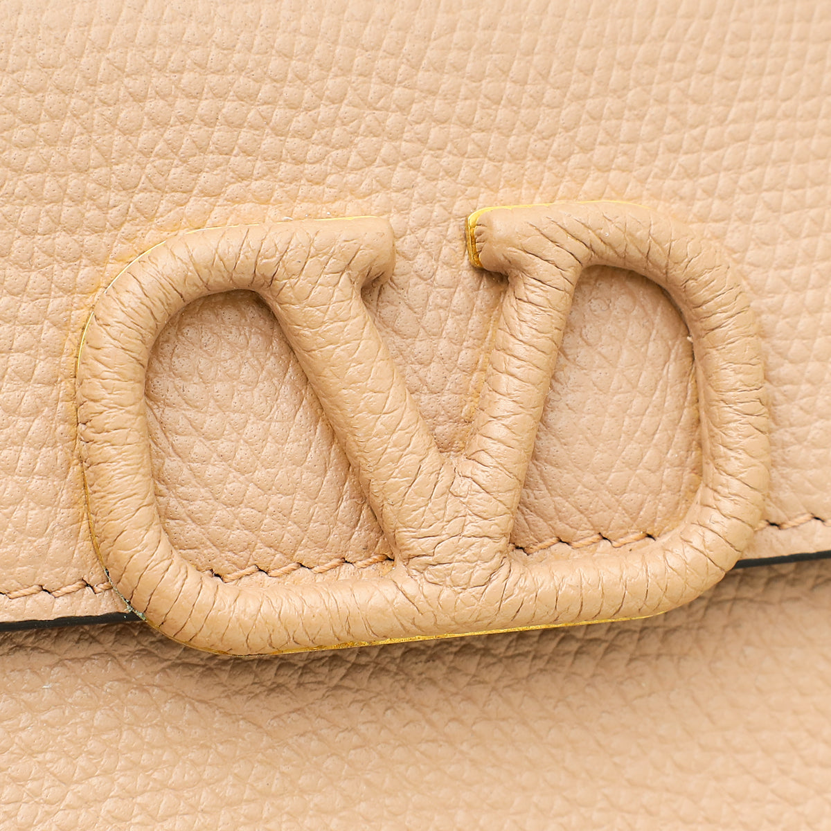 Valentino Poudre VLogo Compact Micro Wallet with Chain