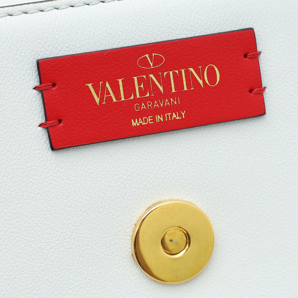 Valentino White Vlogo Supervee Medium Shoulder Bag