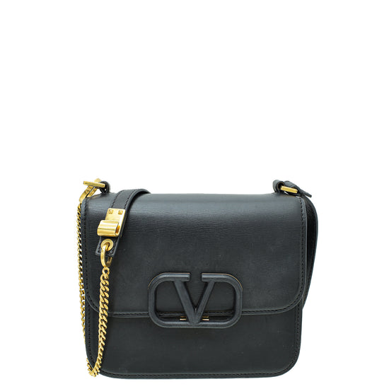 Valentino Black VSling Small Shoulder Bag