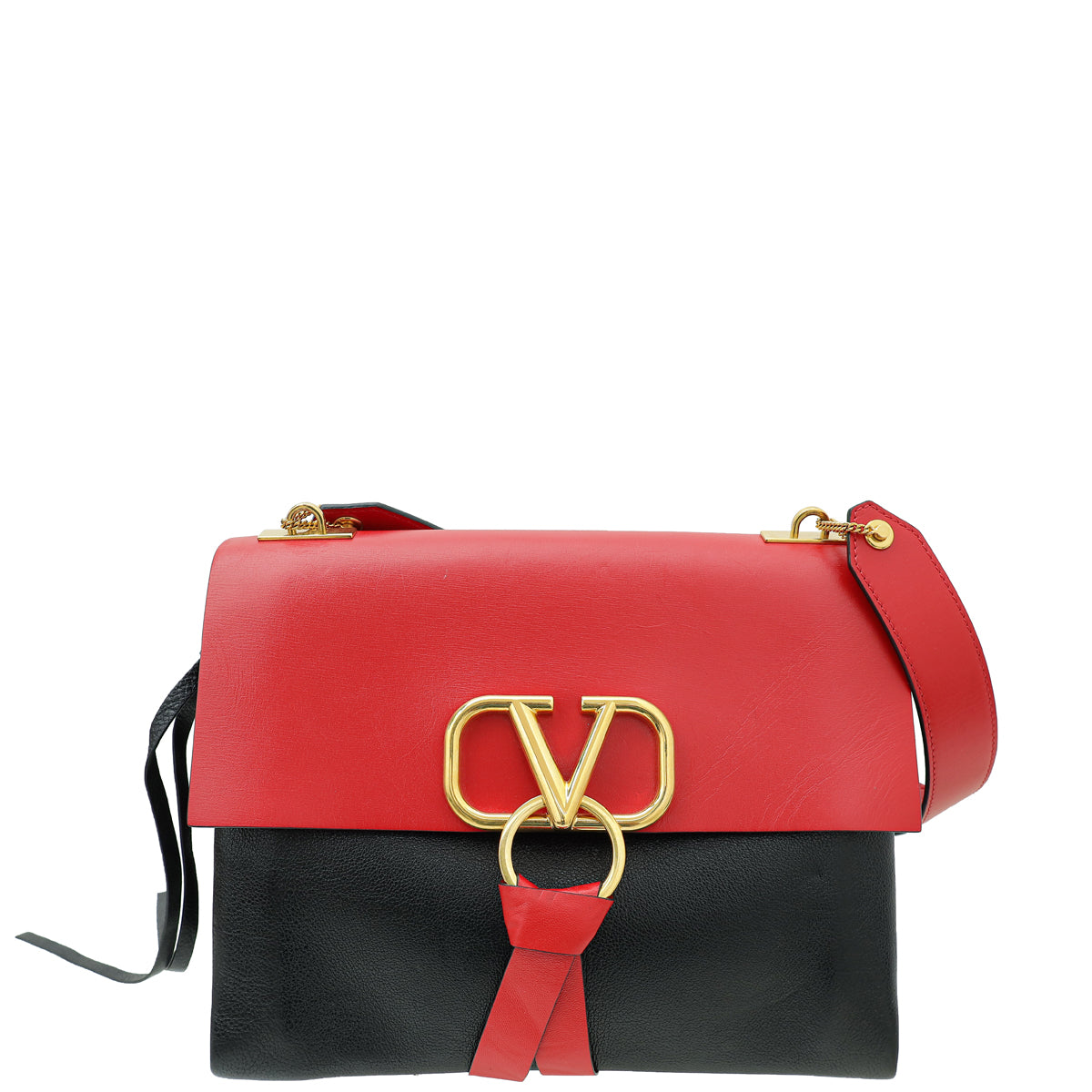Valentino Bicolor VRING Medium Shoulder Bag-Valentino-THE CLOSET