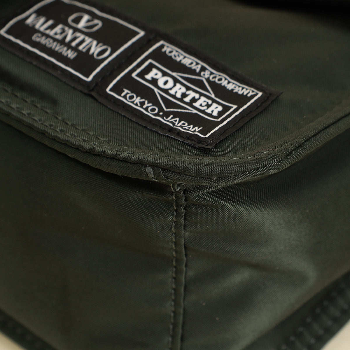 Valentino Khaki and Porter Loco Medium Shoulder Bag-Valentino-THE CLOSET