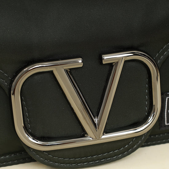 Valentino Khaki and Porter Loco Medium Shoulder Bag-Valentino-THE CLOSET