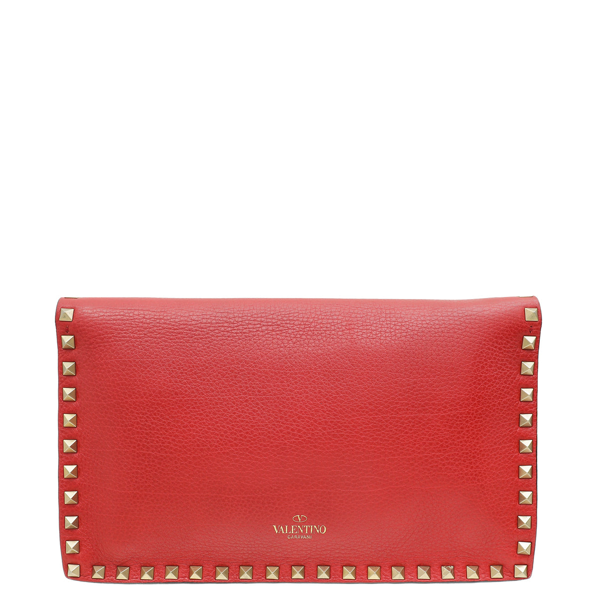 Valentino Red Beaded Rockstud Wristlet Clutch-Valentino-THE CLOSET