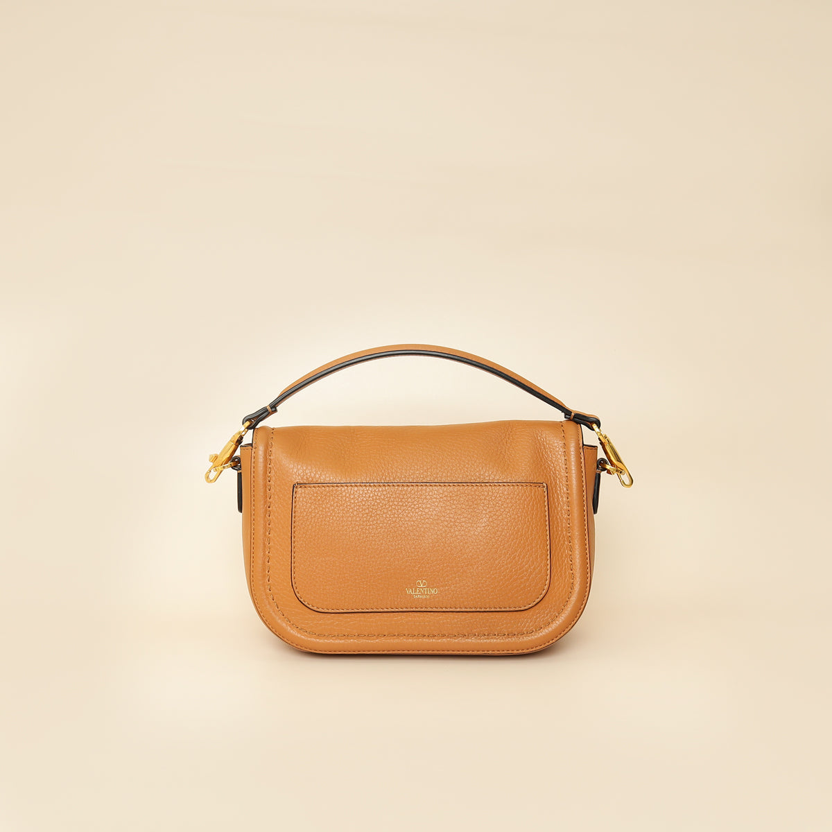 Valentino Almond Vlogo Alltime Shoulder Bag-Valentino-THE CLOSET