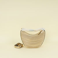 Valentino Metallic Gold Mini VLogo Moon Hobo Bag