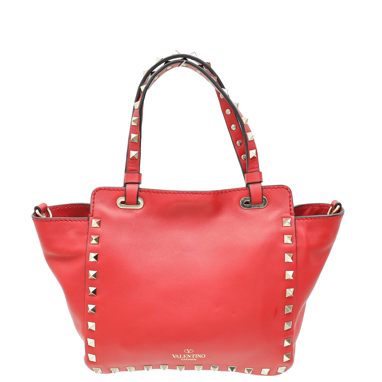 Valentino Red Vitello Rockstud Mini Bag