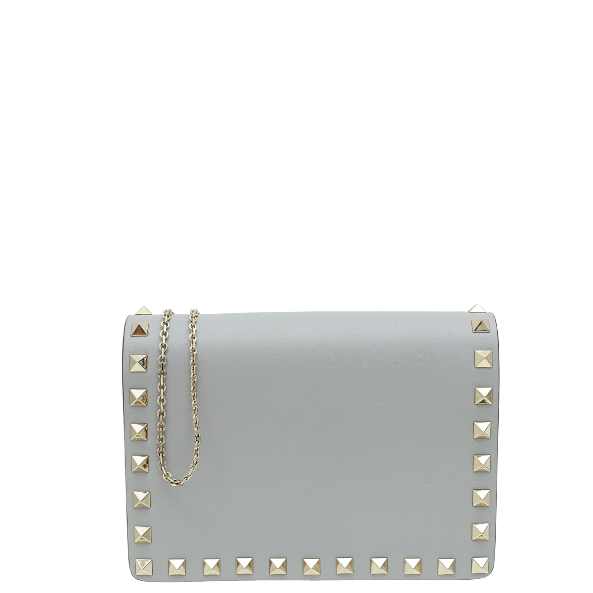 Valentino Grey Rockstud Mini Chain Crossbody Bag-Valentino-THE CLOSET