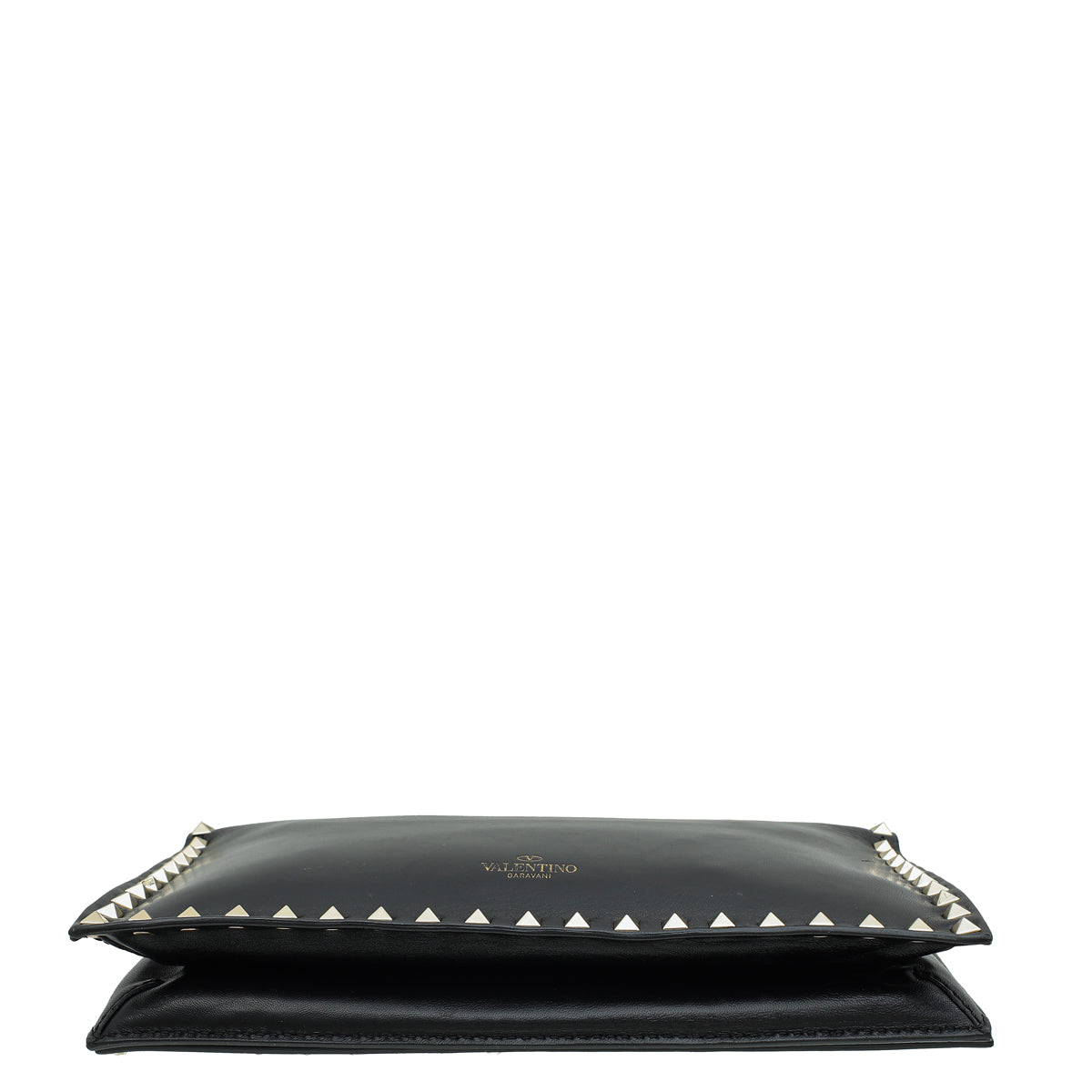 Valentino Black Rockstud Wristlet Clutch