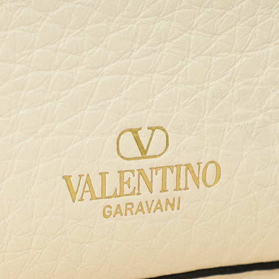 Valentino Ivory VLogo Moon Medium Hobo Bag W/ Chain-Valentino-THE CLOSET