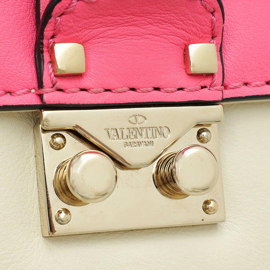 Valentino Bicolor Rockstud Glam Lock Chain Small Bag