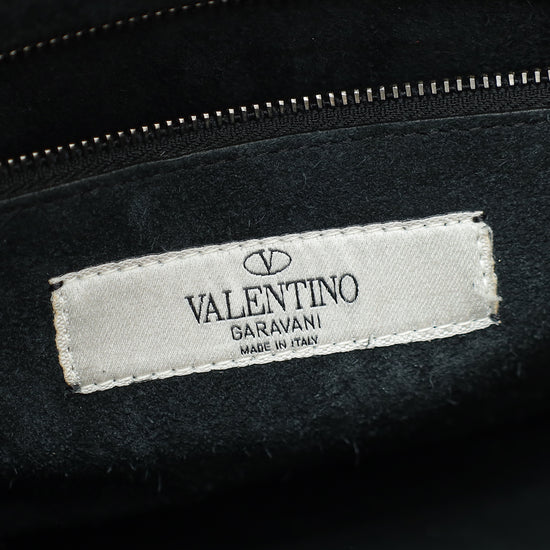 Valentino Black Rockstud Rolling Single Handle Bag