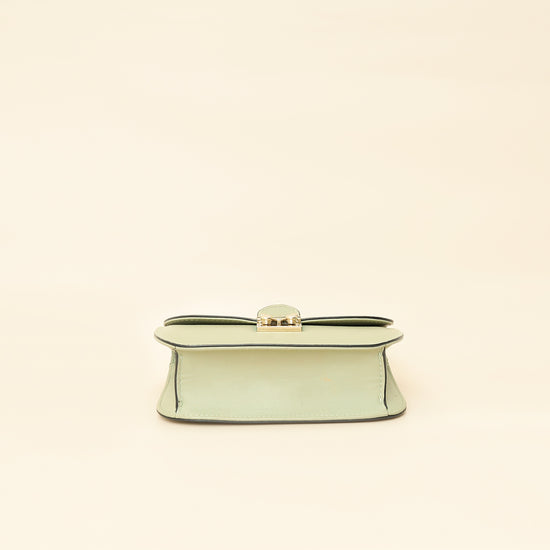 Valentino Pastel Green Glam Lock Small Shoulder Bag-Valentino-THE CLOSET