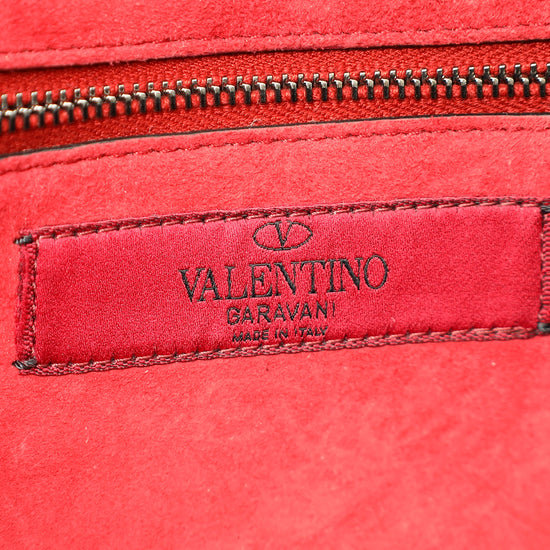 Valentino Black Rockstud Spike Chain Clutch Bag-Valentino-THE CLOSET