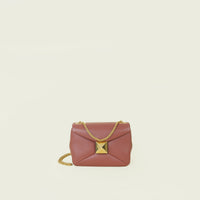 Valentino Rosy Brown One Stud Shoulder Bag