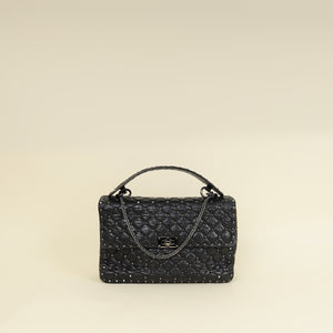 Valentino Black Spike Rockstud Shoulder Bag