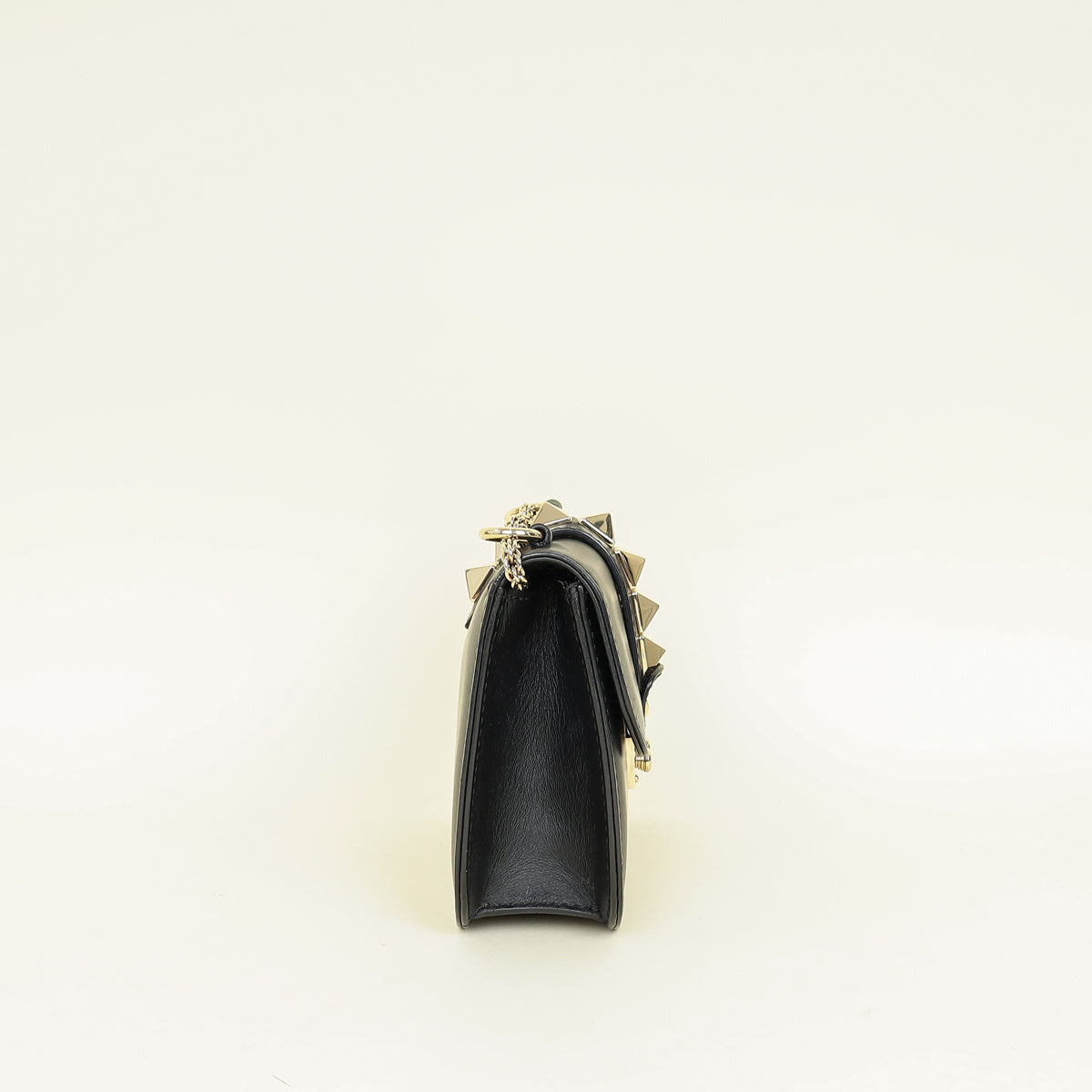 Valentino Black Glam Lock Small Shoulder Bag