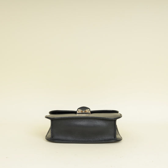 Valentino Black Glam Lock Small Shoulder Bag