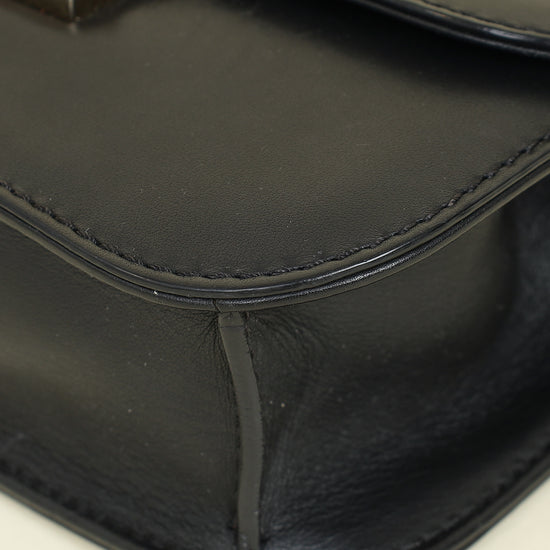 Valentino Black Glam Lock Small Shoulder Bag