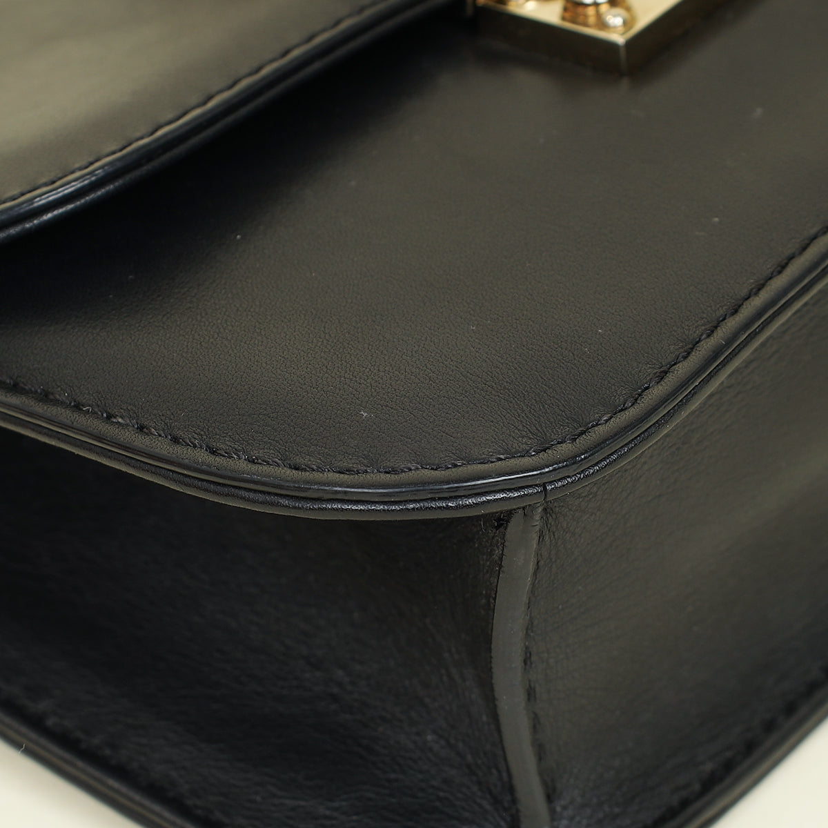 Valentino Black Glam Lock Small Shoulder Bag