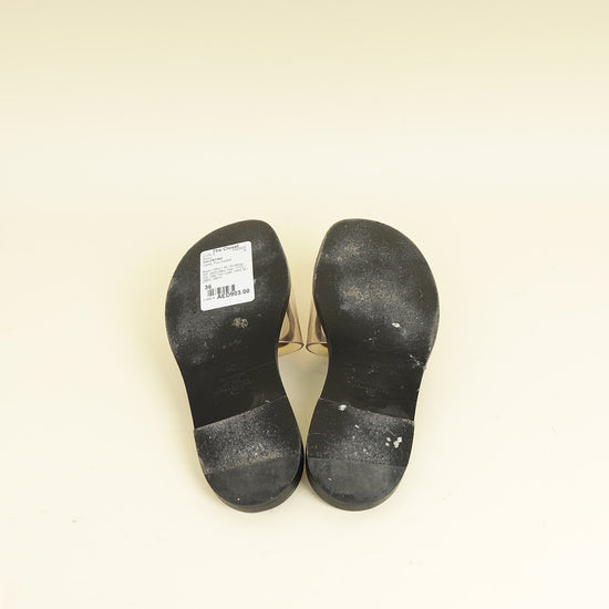 Valentino Black PVC Transparent VLogo Flat Slides 36