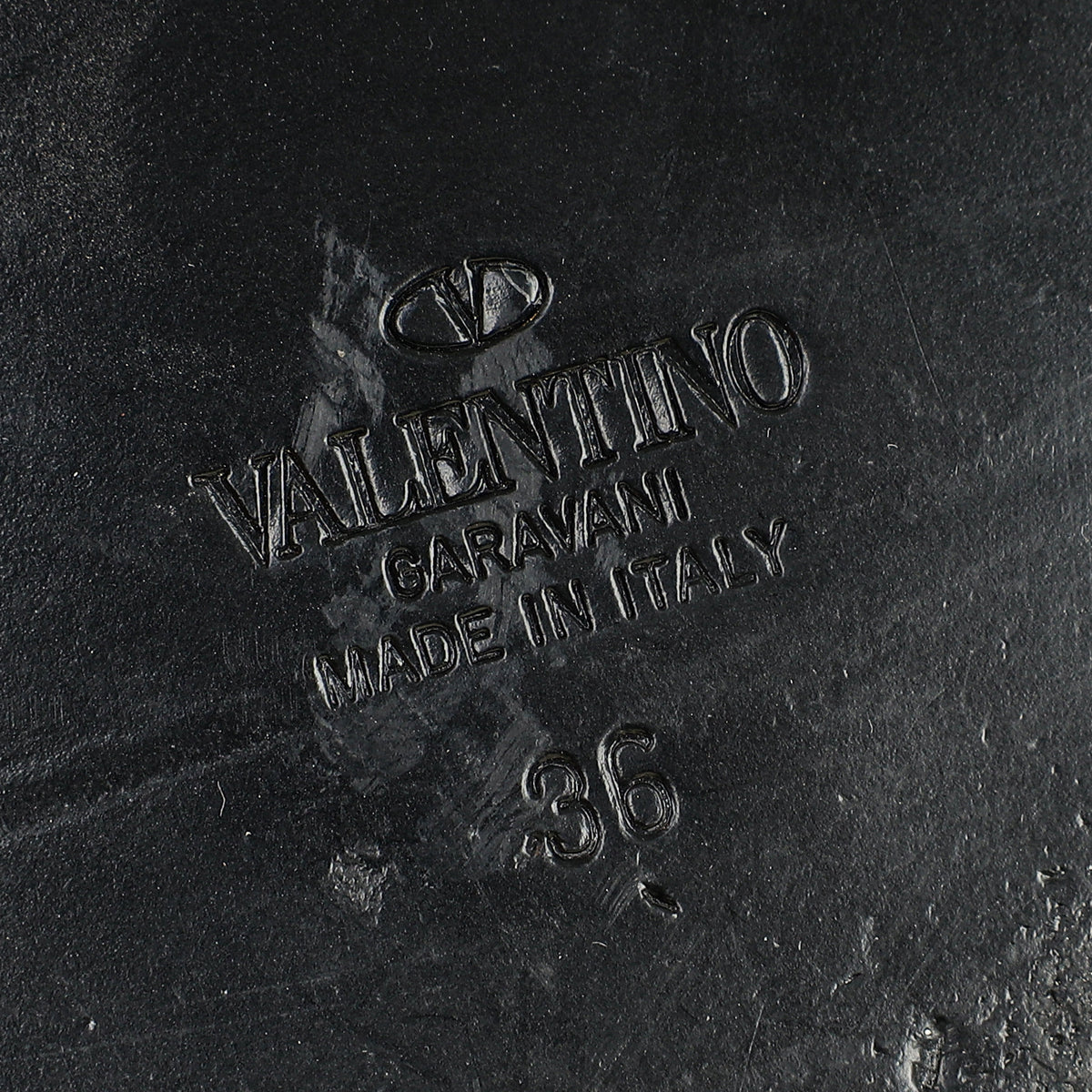 Valentino Black PVC Transparent VLogo Flat Slides 36