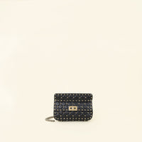 Valentino Black Rockstud Small Spike Flap Chain Bag-Valentino-THE CLOSET