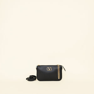 Valentino Black Vlogo Crossbody Bag