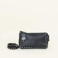 Valentino Black Rockstud Small Crossbody Bag