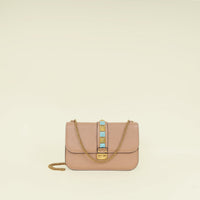 Valentino Rose Canelle Glam Lock Medium Shoulder Bag