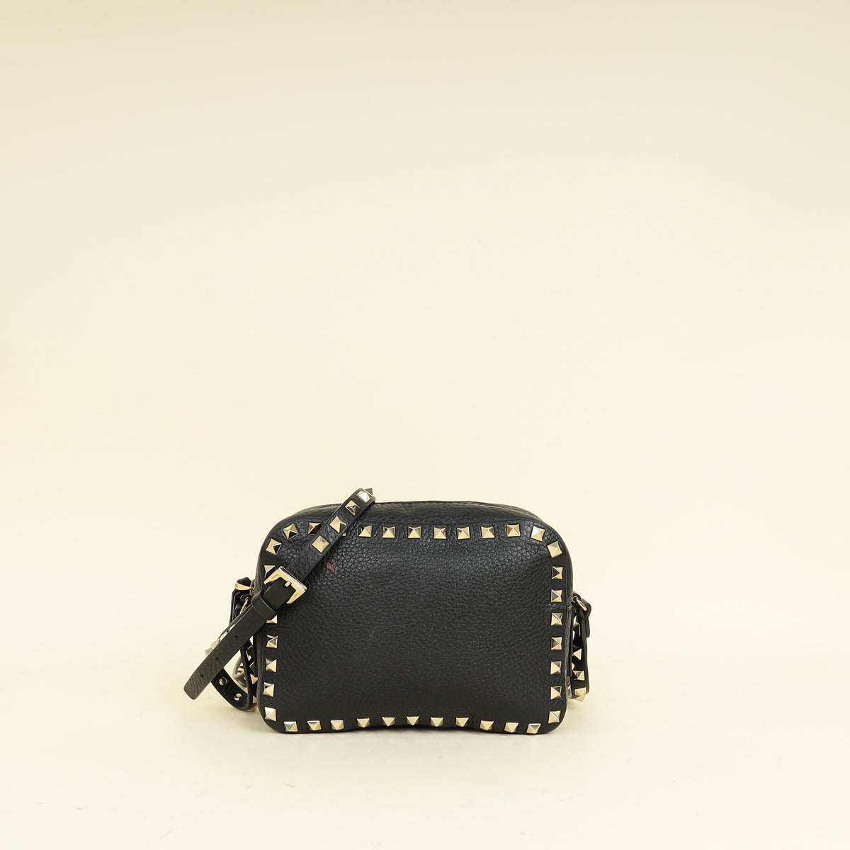 Valentino Black Rockstud Camera Mini Crossbody Bag