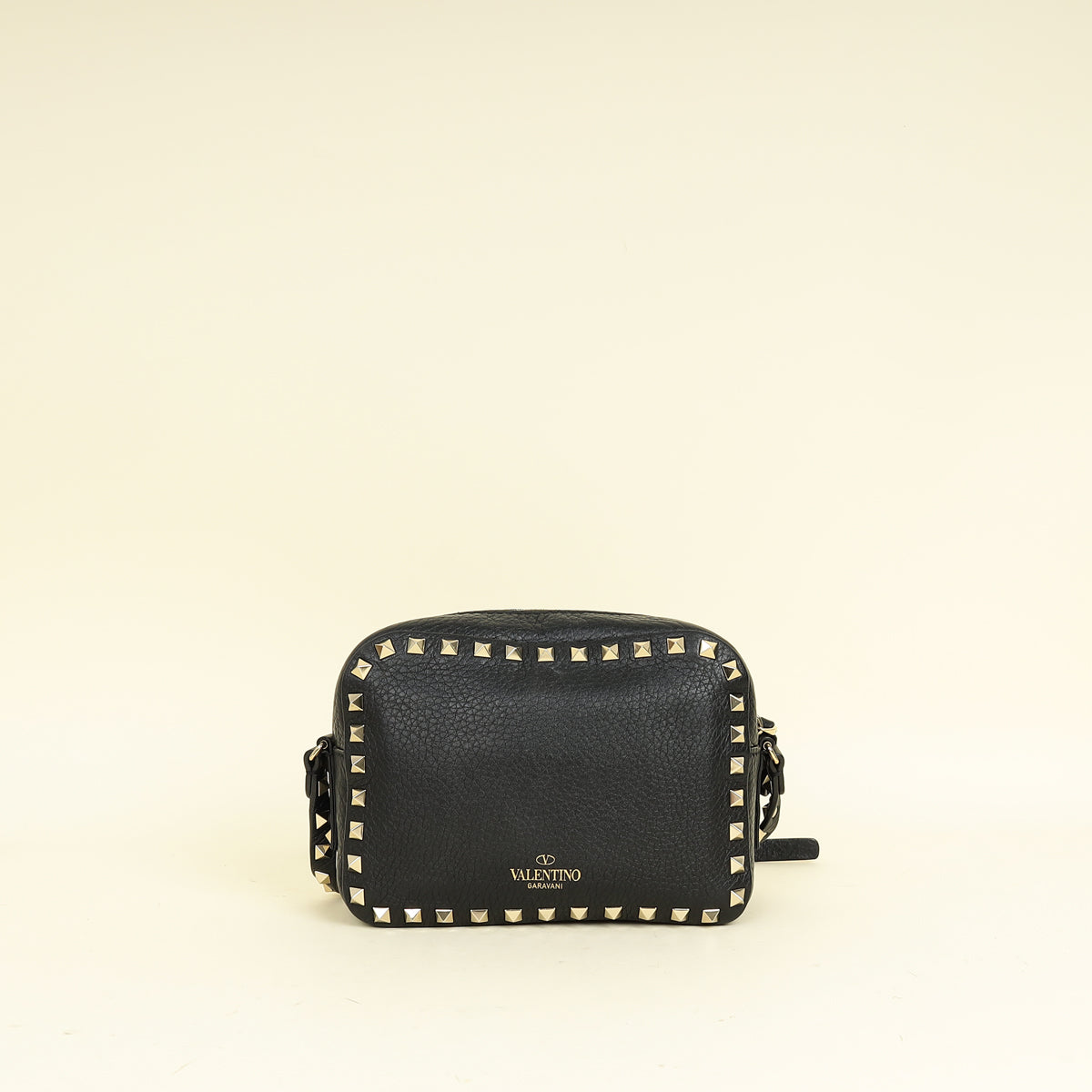 Valentino Black Rockstud Camera Mini Crossbody Bag