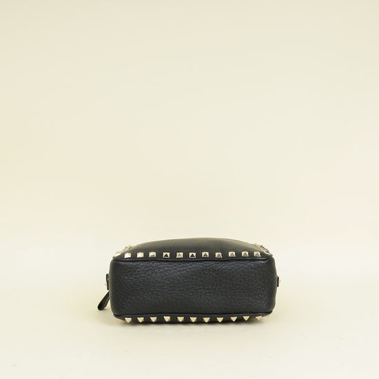 Valentino Black Rockstud Camera Mini Crossbody Bag